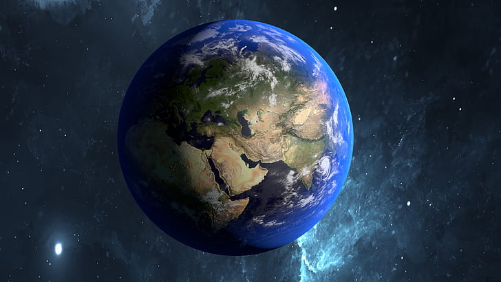 Sci-Fi, earth, illustration, Earth, planet Free HD Wallpaper