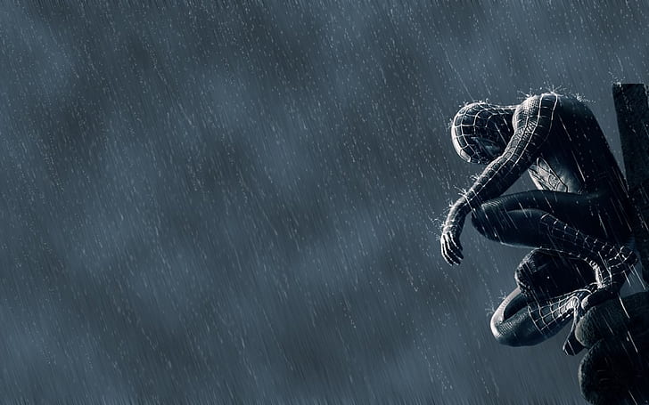 SpiderMan Running, man, spiderman, spider, black Free HD Wallpaper