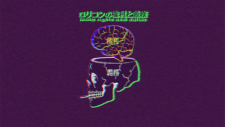 Trippy Anime Aesthetic, comic lo magazine, anime, aesthetic, skull Free HD Wallpaper