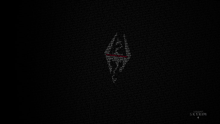 Awesome Skyrim, studio shot, pattern, computer, sign Free HD Wallpaper