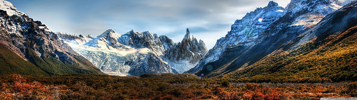 Bolivia, montagne, dual, screen, monitor