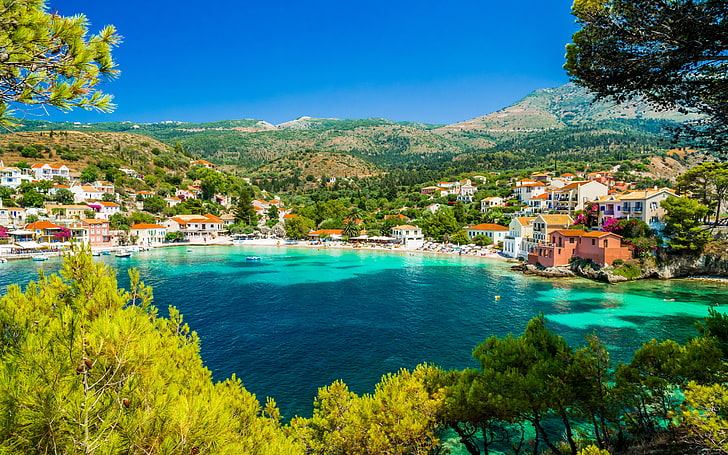 Cephalonia Island Greece, outdoors, scenics  nature, greece, building exterior Free HD Wallpaper