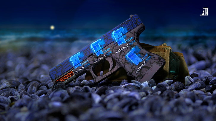 CS GO Glock, cs go, art,, glock18, global Free HD Wallpaper