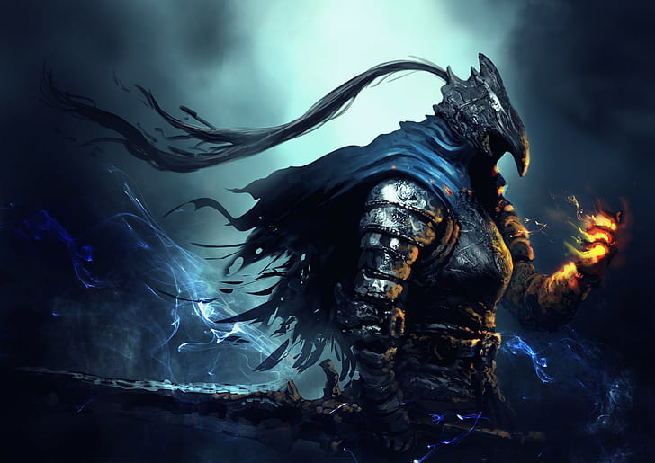 Dark Souls Anime Art, artorias, artorias the abysswalker, dark souls, video game art Free HD Wallpaper