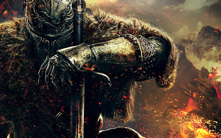 Dark Souls II, dark souls ii, mountains, animal body part, animal themes