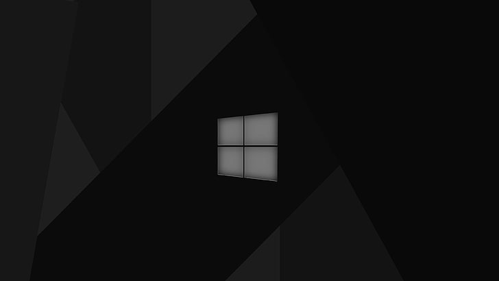 Default Windows 10, illuminated, built structure, low angle view, silhouette Free HD Wallpaper