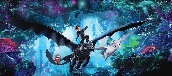 Dragon 2 Film, how to train your dragon the hidden world, animation, how to train your dragon 3 Free HD Wallpaper