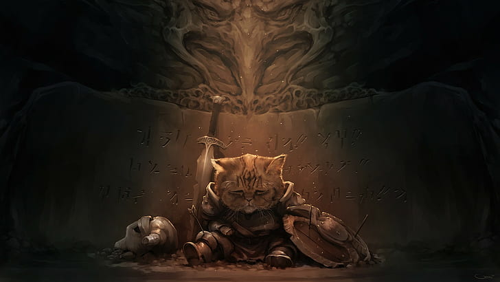 Elder Scrolls Character Art, the elder scrolls v skyrim, lirik, cat