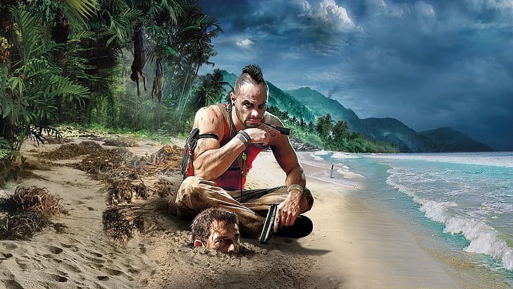 Far Cry 3, mammal, pets, beach, outdoors Free HD Wallpaper