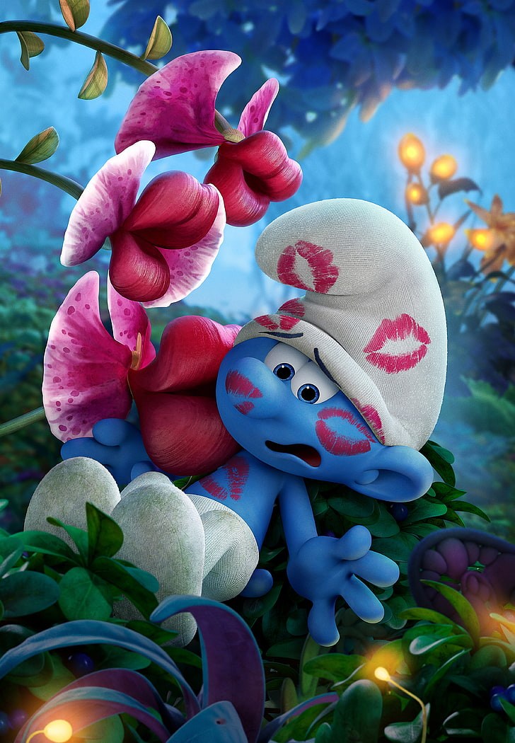 Lost Village Smurfs Movie, smurfs the lost village, animation, clumsy smurf Free HD Wallpaper