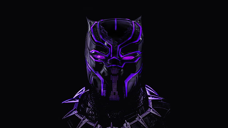 Marvel Cinematic Universe, neon, black panther, Neon, marvel Free HD Wallpaper