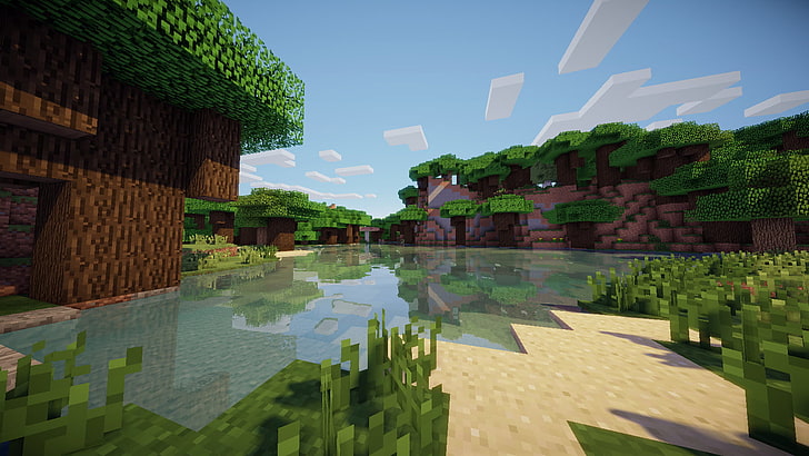 Minecraft Character, travel, river, building exterior, modern