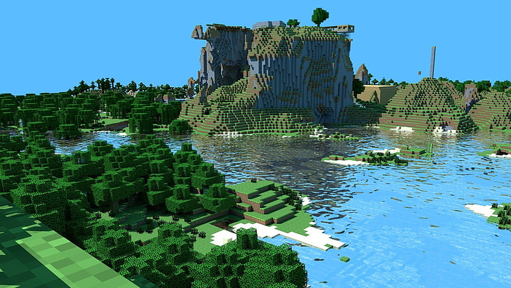 Minecraft Custom Terrain, nature, the past, minecraft, sunlight