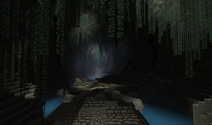 Minecraft Nether, forest, tranquility, no people, scenics  nature