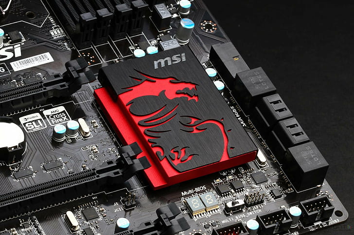 MSI Motherboard Logo, laptop, computer, videogame, gaming Free HD Wallpaper