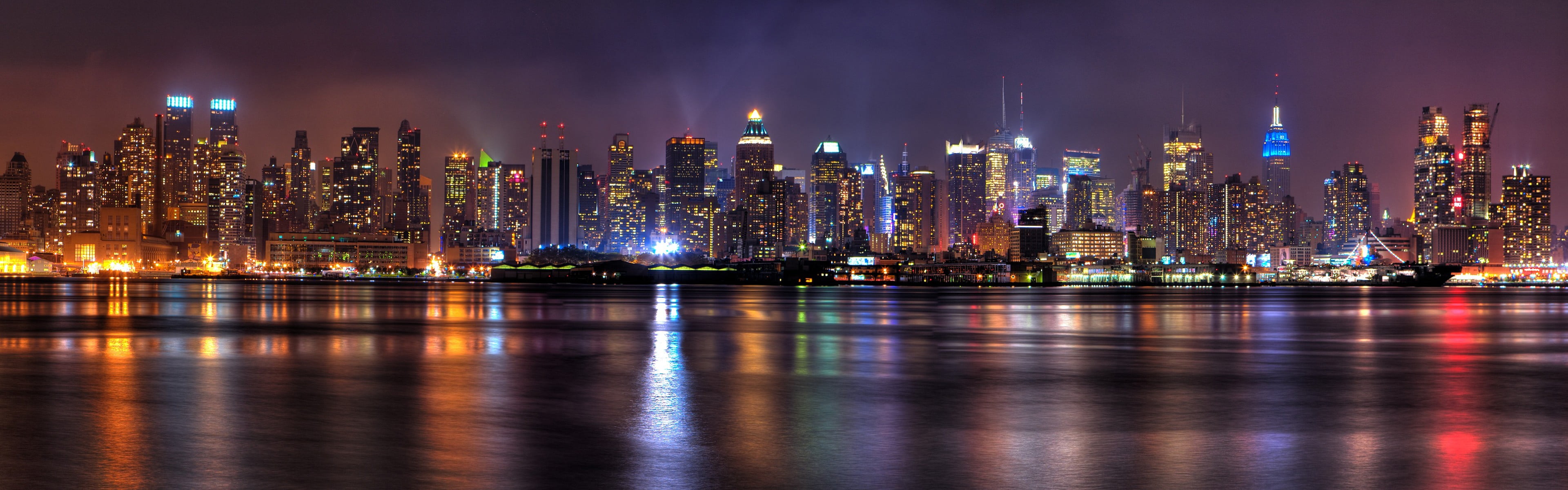 New York City Skyline, new york city, architecture, office building exterior, multi colored