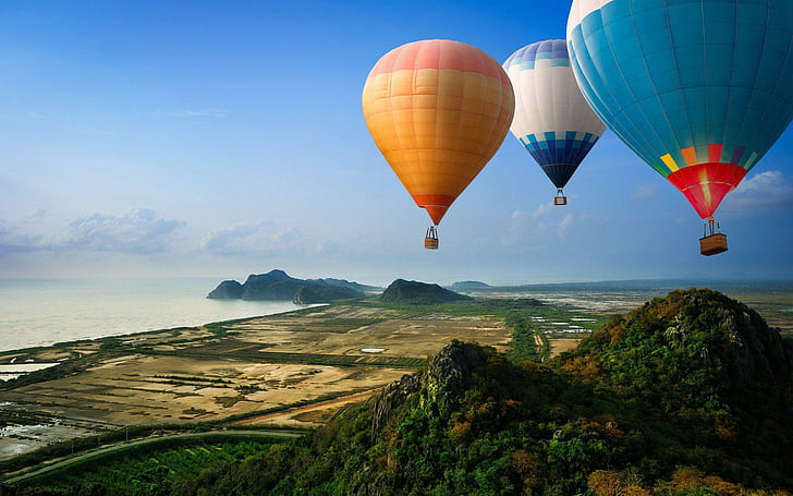 Pagosa Springs Colorado Hot Air Balloon, sunset, nature, rock, landscape Free HD Wallpaper