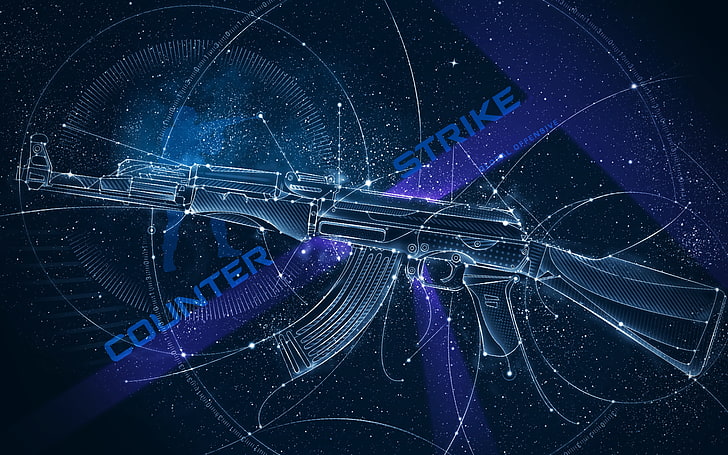 Purple AK-47, sphere, studio shot, no people, creativity Free HD Wallpaper