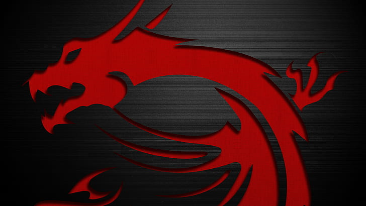 Red Dragon MSI, dark, mystery, illuminated, abstract Free HD Wallpaper