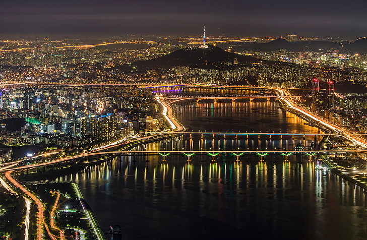 Seoul Night Market, waterfront, seoul 4k hd desktop  download, nature, cityscape Free HD Wallpaper