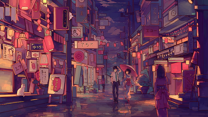 Simple Anime Aesthetic, building, walking, mitsuha miyamizu, anime