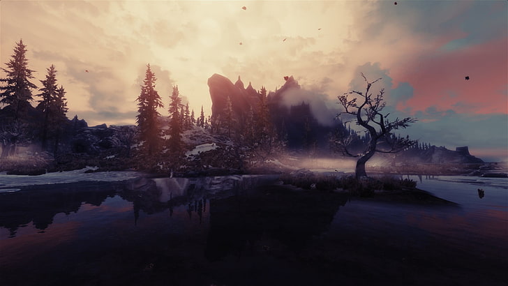 Skyrim, the elder scrolls v skyrim, beauty in nature, nature, cloud  sky Free HD Wallpaper