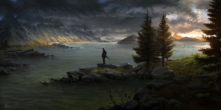 The, the elder scrolls v skyrim, artwork,, V: Free HD Wallpaper