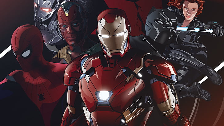 Thor, black widow, civil war, marvel comics, superheroes Free HD Wallpaper
