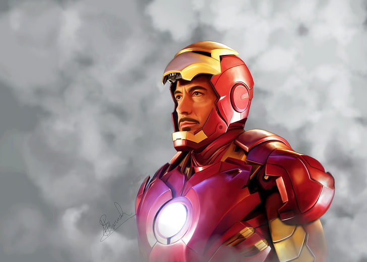 Tony Stark Profile, waist up, people, low angle view, adult