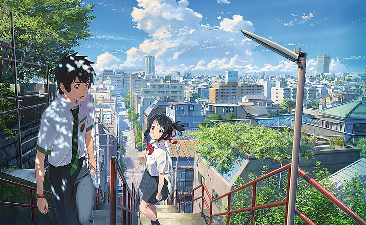 X Anime Movie, mitsuha miyamizu, your name, taki tachibana, kimi no na wa Free HD Wallpaper