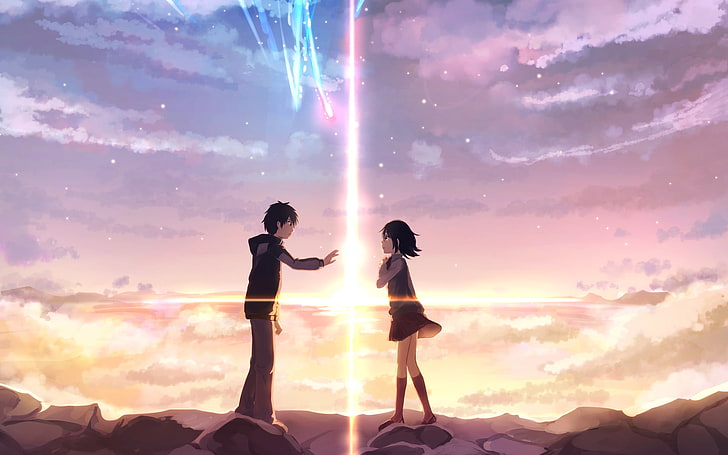 Your Name Anime Computer, vector, women, young adult, sunlight Free HD Wallpaper