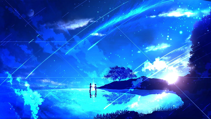 Your Name Anime Live, fantasy, anime, your name, stars Free HD Wallpaper