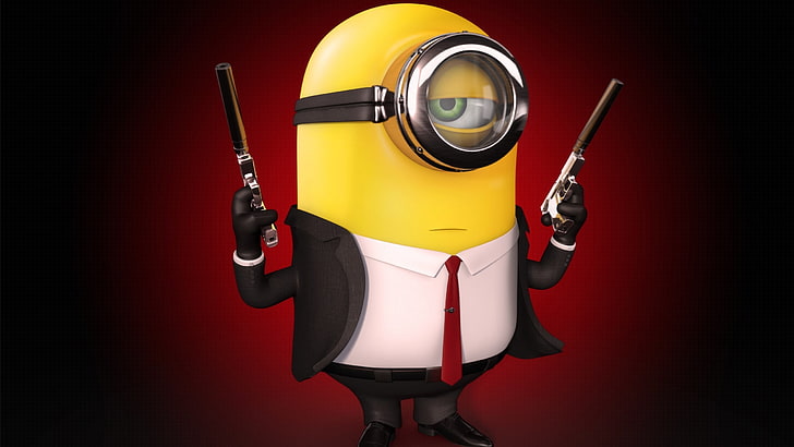 Agent Minion, hitman, indoors, childhood, adult Free HD Wallpaper