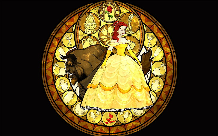 Beauty and the Beast Stained Glass Cake, disney, disney, video, games Free HD Wallpaper