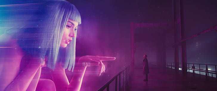 Blade Runner 2049 Cyberpunk, neon glow, coats, finger pointing, blade runner 2049 Free HD Wallpaper
