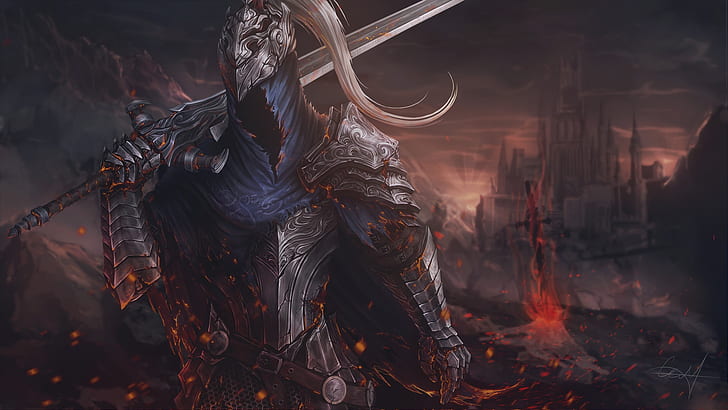 Dark Souls Enemy, dark souls, video game art, fantasy art, artorias the abysswalker Free HD Wallpaper