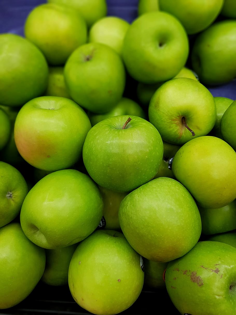 Green Apple, no people, for sale, closeup, food and drink Free HD Wallpaper