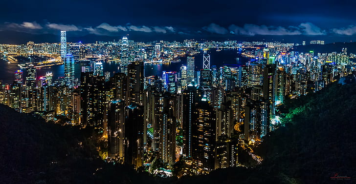 Hong Kong, light, windows  xp, shim, gorilla Free HD Wallpaper