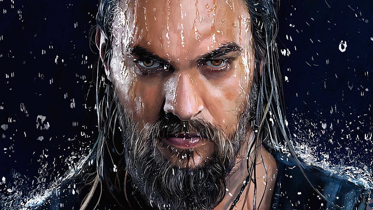 Jason Momoa Aquaman Hair, dc comics, aquaman, justice league 2017, wet Free HD Wallpaper