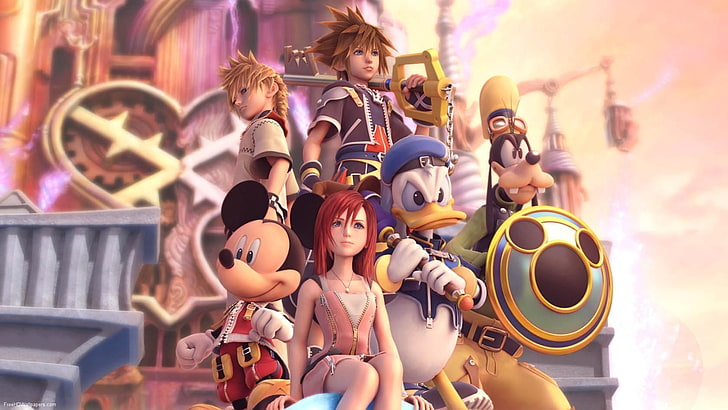 Kingdom Hearts Artwork, female likeness, innocence, kairi, donald duck Free HD Wallpaper