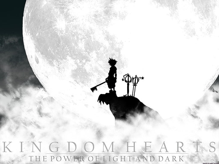 Kingdom Hearts, men, cloud  sky, full length, hearts Free HD Wallpaper