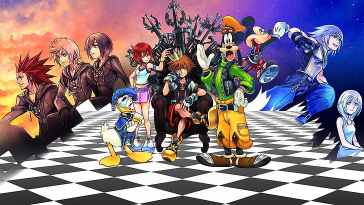 large group of people, kingdom hearts high resolution  widescreen, crowd, standing