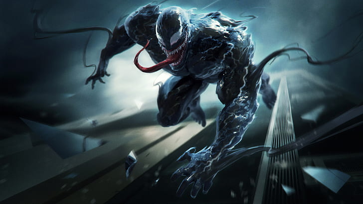 Marvel Venom Tongue, movie, venom Free HD Wallpaper