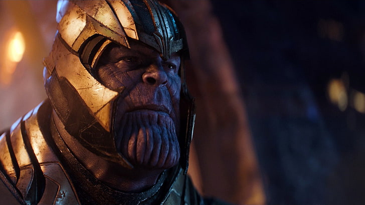 MCU Infinity War Thanos, mask, military, closeup, sculpture Free HD Wallpaper