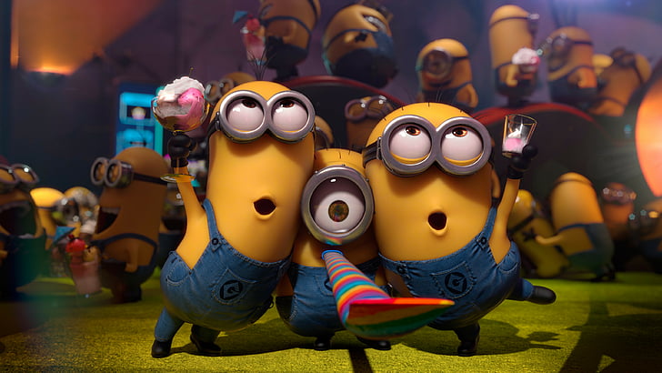 minions, despicable, funny, yellow