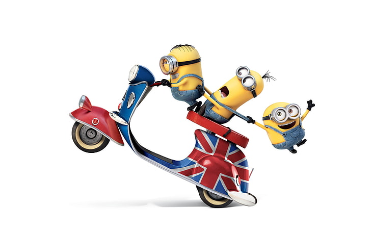 Minions: The Rise of Gru, indoors, red, high angle view, toy Free HD Wallpaper