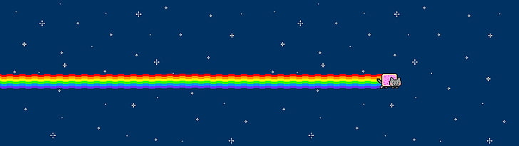 Nyan Cat, 3840x1080, panoramic, owdlarrd Free HD Wallpaper