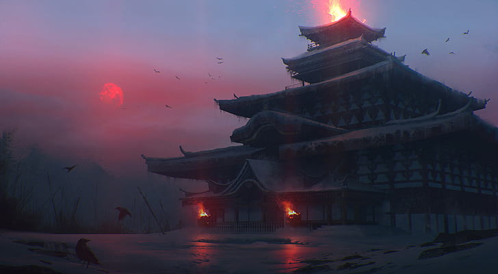 PC Japan Art, feudal japan, quentin bouilloud, japan, digital art Free HD Wallpaper