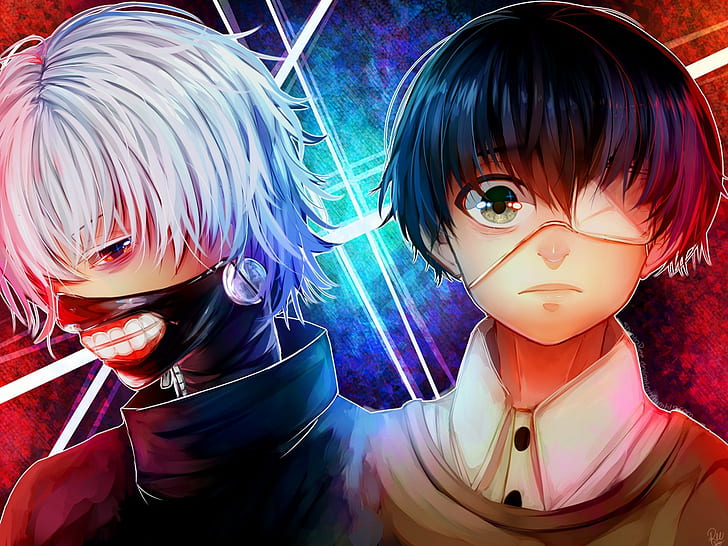 tokyo ghoul, kaneki ken, eye patch, anime boys Free HD Wallpaper