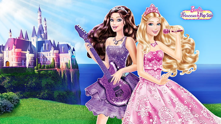 Barbie The Princess and the PopStar Book, sky, togetherness, emotion, fun Free HD Wallpaper